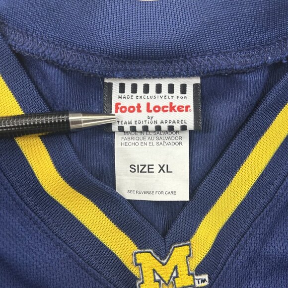 Vintage Michigan Wolverines Jersey Mens XL NCAA Basketball Foot Locker y2k - Picture 4 of 8